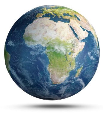 Planet Earth hava. Nasa tarafından döşenmiş bu görüntü unsurları. 3D render