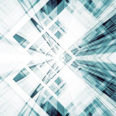 Mimari arka plan. Modern kavram 3d render