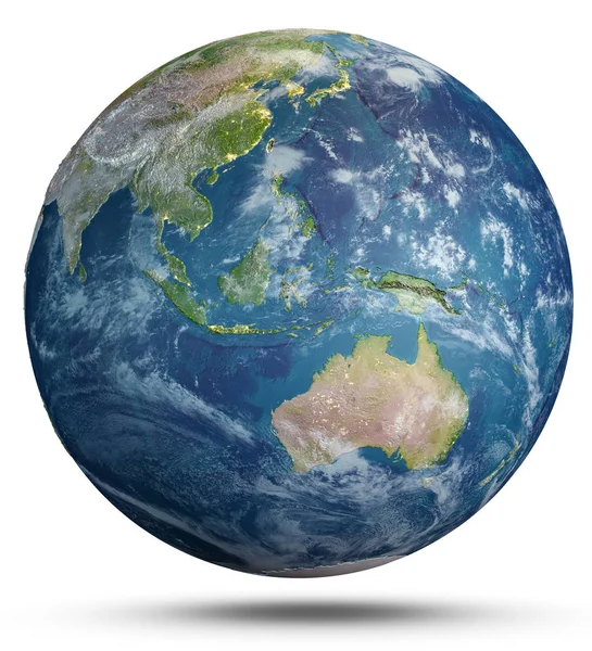 Planet Earth hava. Nasa tarafından döşenmiş bu görüntü unsurları. 3D render