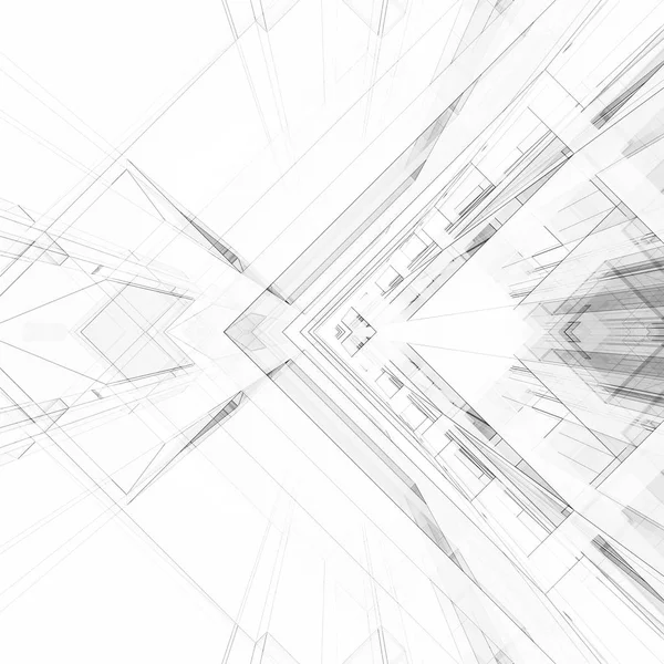 抽象的体系结构背景 现代概念3D — 图库照片
