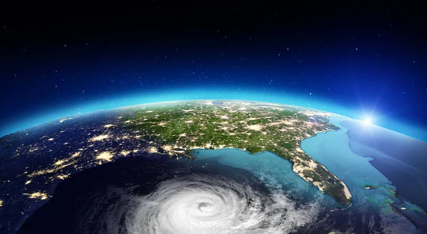 Cyklón Ameriky Prvky Tohoto Obrazu Které Nasa Vykreslování — Stock fotografie