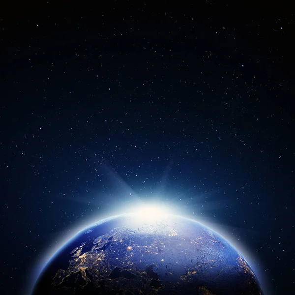 Carte Planète Terre Étoiles Propre Photo Éléments Cette Image Fournis — Photo