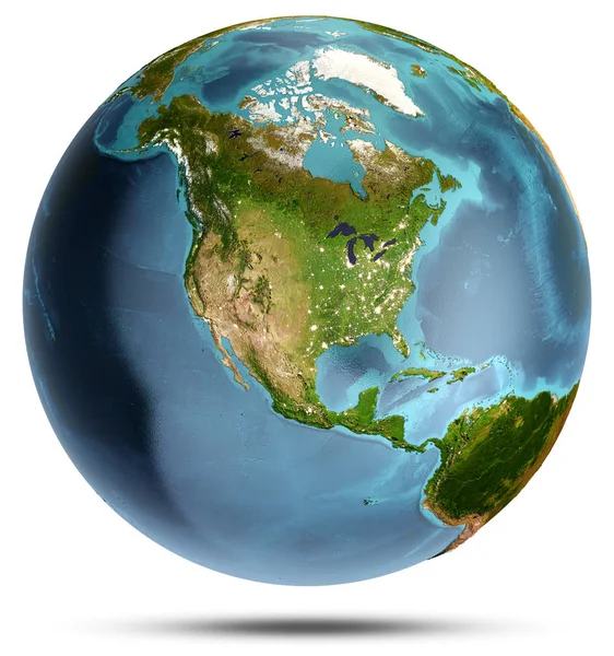 Amerika Birleşik Devletleri. Nasa tarafından döşenmiş bu görüntü unsurları. 3D render