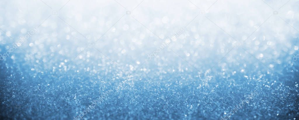 Blue ice winter art bokeh