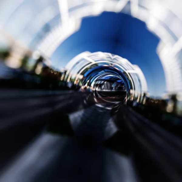 Moderne Abstrakte Straßentunnel Gemischte Medien — Stockfoto