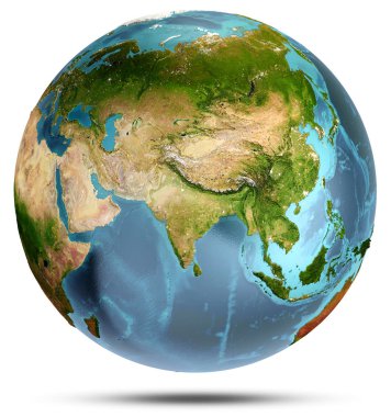 Dünya gezegeni. 3B görüntüleme