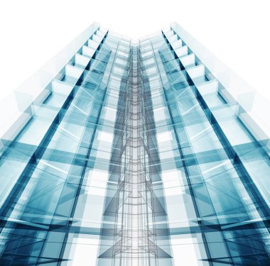 Bina inşaat tasarım. 3D render