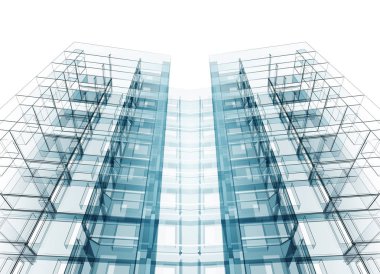 İnşaat mimari proje. 3D render