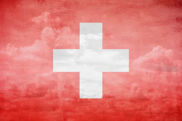 Zwitserland vlag afbeelding — Stockfoto