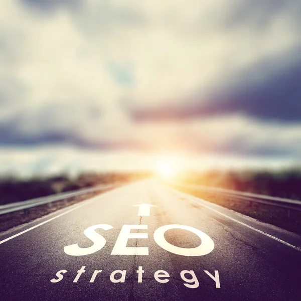 SEO strategy background — Stock Photo, Image