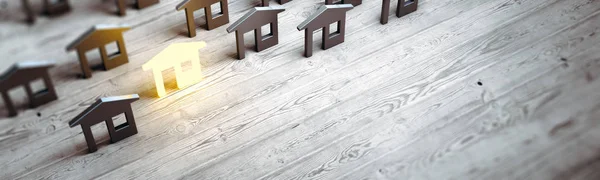 Ev satışı konsepti 3D sunum