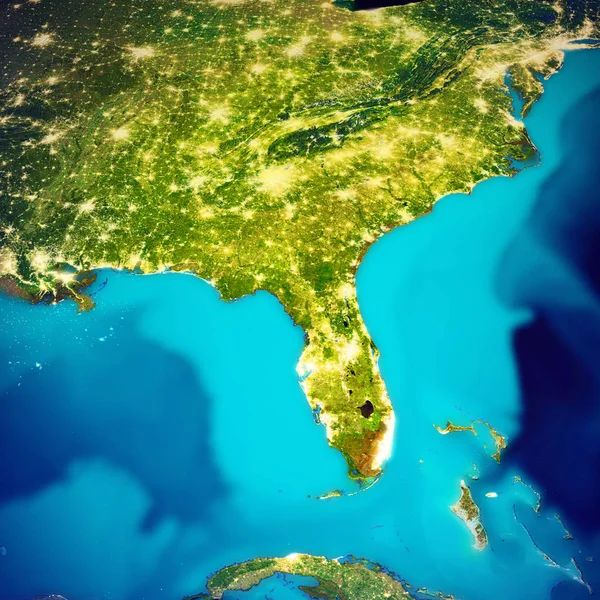 Usa-佛罗里达州地图 — 图库照片