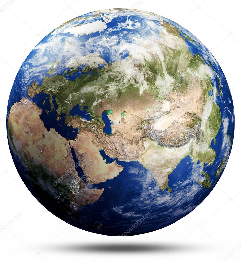 Planet Earth globe map - Asia