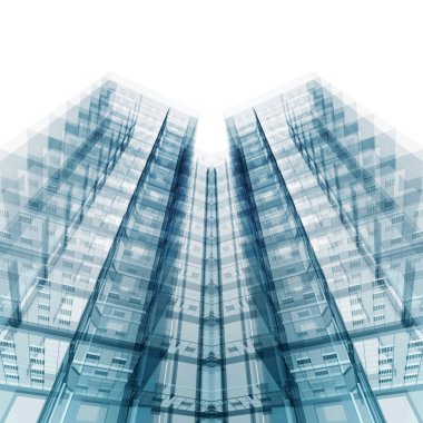 Modern ofis binası. 3D render