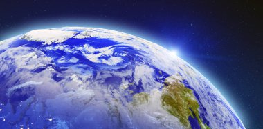 Kuzey Rusya - Sibirya ve Arctic. Nasa tarafından döşenmiş bu görüntü unsurları. 3D render