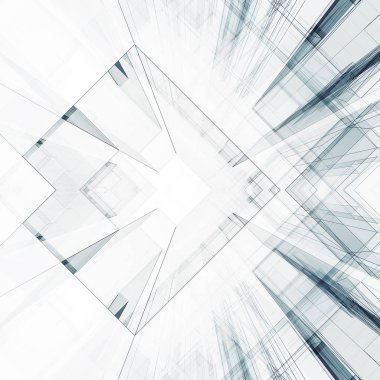 Soyut Mimarlık Geçmişi. 3d oluşturma