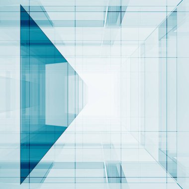 Mavi saydam 3B oluşturma