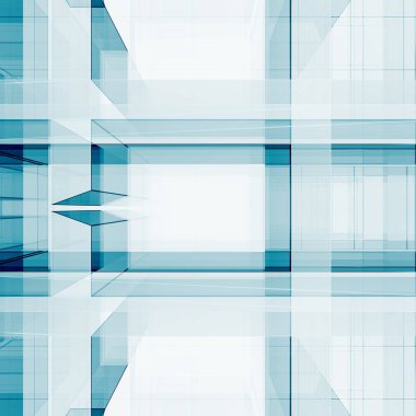 Mavi saydam 3B oluşturma