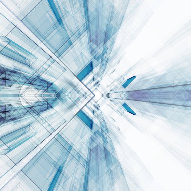 Soyut teknoloji iç. 3D render