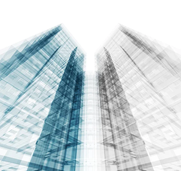 Abstract building concept. 3d rendering — Stock Photo, Image