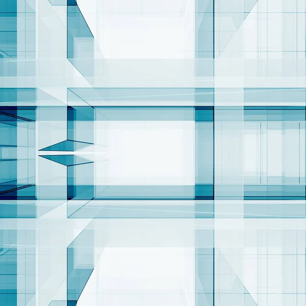 Niebieski przezroczysty renderowania 3d — Zdjęcie stockowe