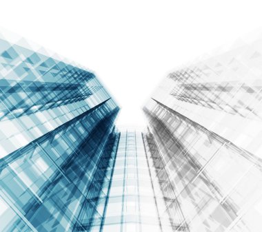 Modern ofis binası. 3D render