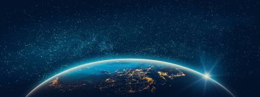 Seyyare yerküre - Asya şehir ışıkları