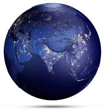 Dünya gezegeni. 3B görüntüleme