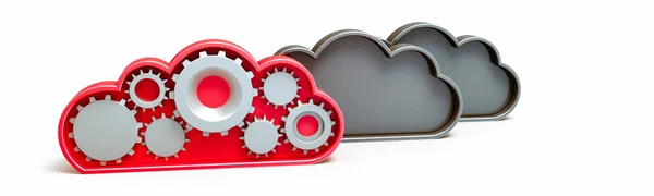 Cloud a zařízení koncept 3d vykreslování — Stock fotografie