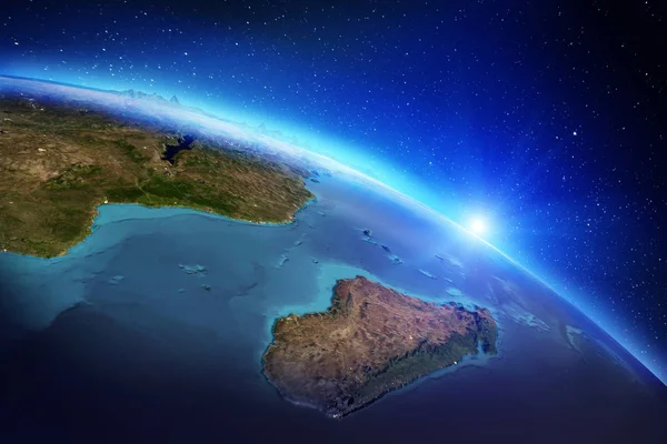 Geografía del planeta Tierra. renderizado 3d — Foto de Stock