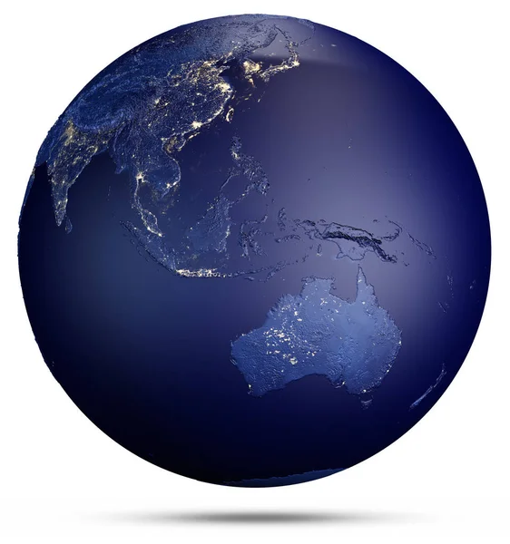 Planet Erde aus dem All. 3D-Darstellung — Stockfoto