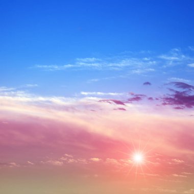 Gökyüzü gündoğumu hava bulutlar panorama