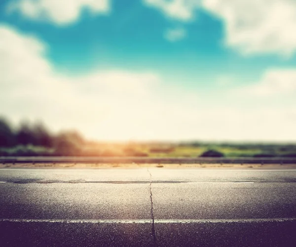 Hermosa carretera camino borroso — Foto de Stock