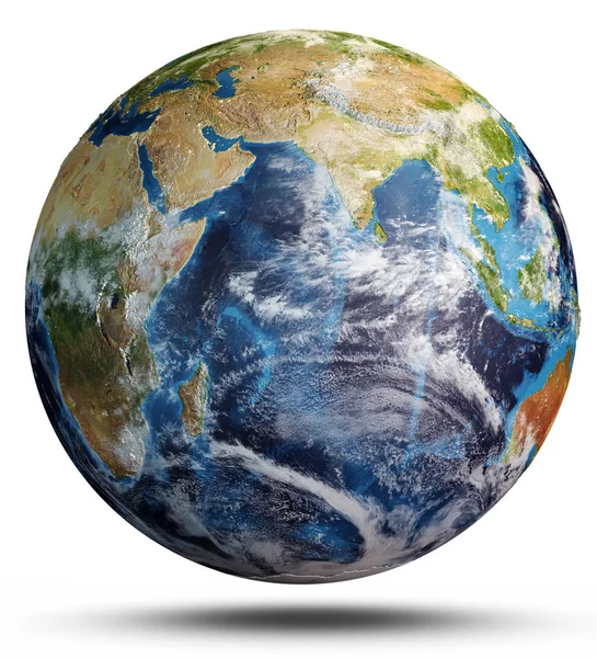 Planet Earth cyclone. 3d rendering — Stock Photo, Image