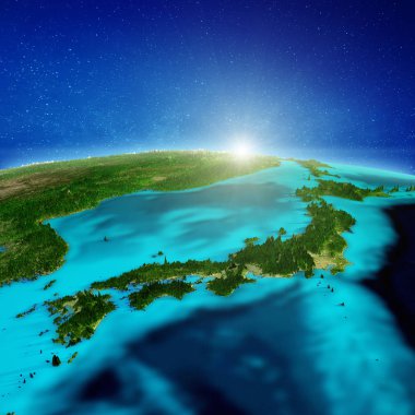 Japonya gündoğumu arka plan