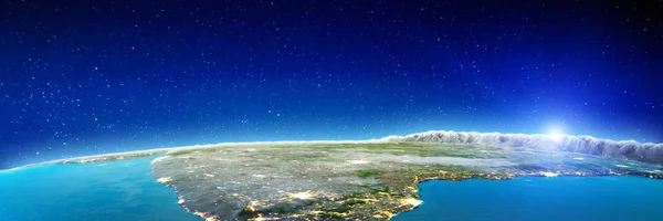 India from space city lights — Stock Photo, Image