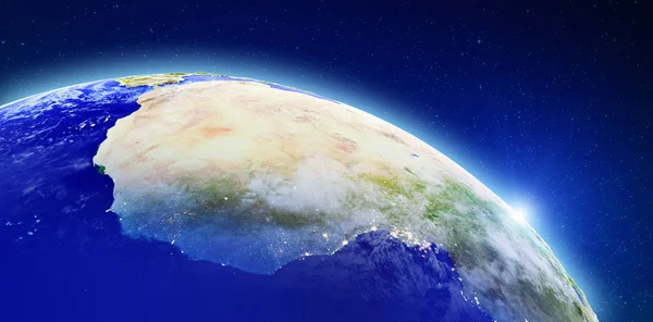 Afrika uit de ruimte — Stockfoto