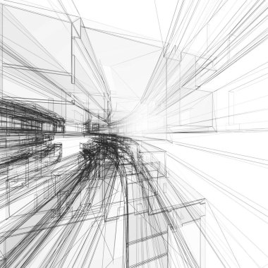 Mimari 3d arka plan işleme