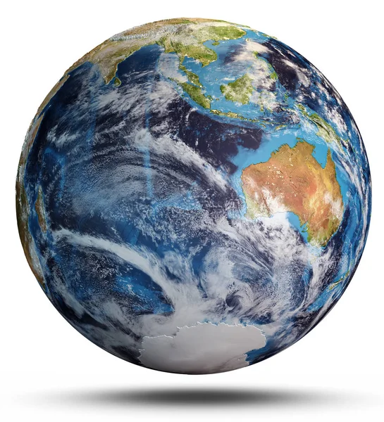 Planet Earth cyclone. 3d rendering — Stock Photo, Image