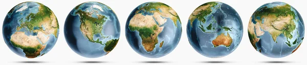 Planet Earth clear globe set — Stock Photo, Image