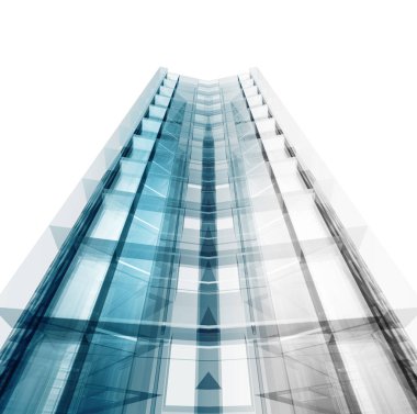 Soyut kavram bina. 3D render