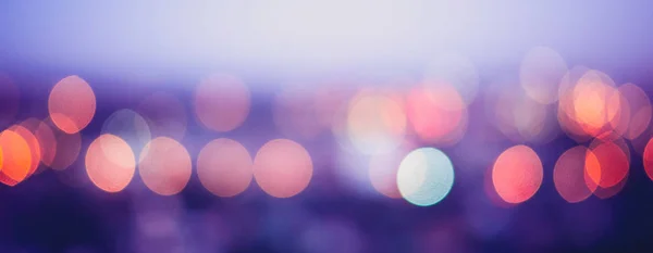 City lights blur bokeh — Stock Photo, Image