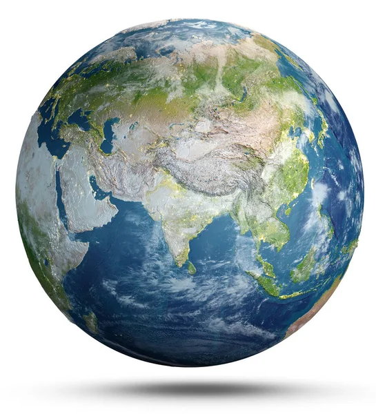 Planeta Terra. Renderização 3D — Fotografia de Stock