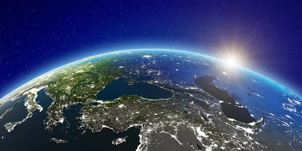 East Europe from space — Stock Photo, Image