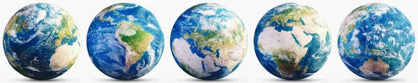 Planet Earth continent map set — ストック写真