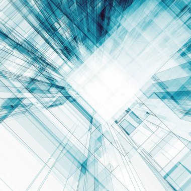 Soyut mimari 3d oluşturma