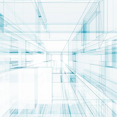 Soyut mimari 3d oluşturma