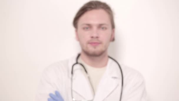 クリニックの獣医の肖像画 — ストック動画