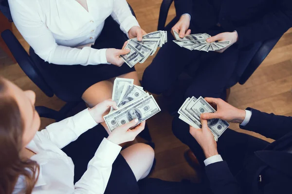 Business people counting money — Stock Photo, Image