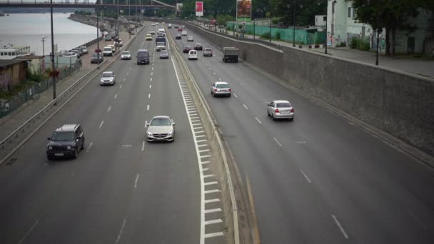Asfalt drogowy panorama — Wideo stockowe